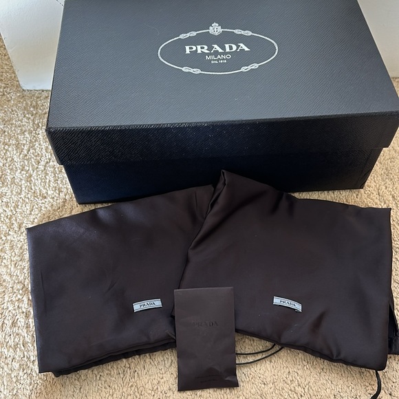 Prada Red Suede heels size 38 - Picture 5 of 5